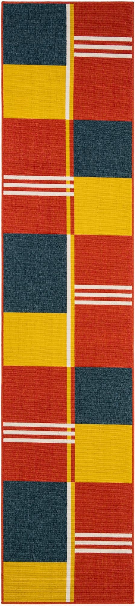  2' 7 x 12'  Washable Modern Indoor / Outdoor Runner Rug