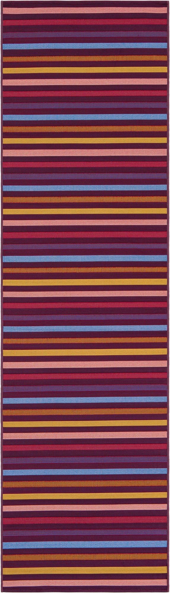  2' 7 x 10'  Washable Ribbon Indoor / Outdoor Runner Rug