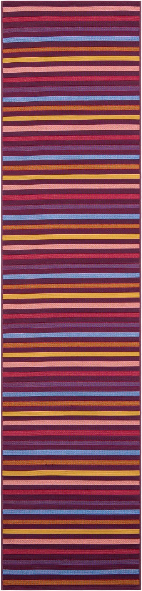  2' 7 x 12'  Washable Ribbon Indoor / Outdoor Runner Rug