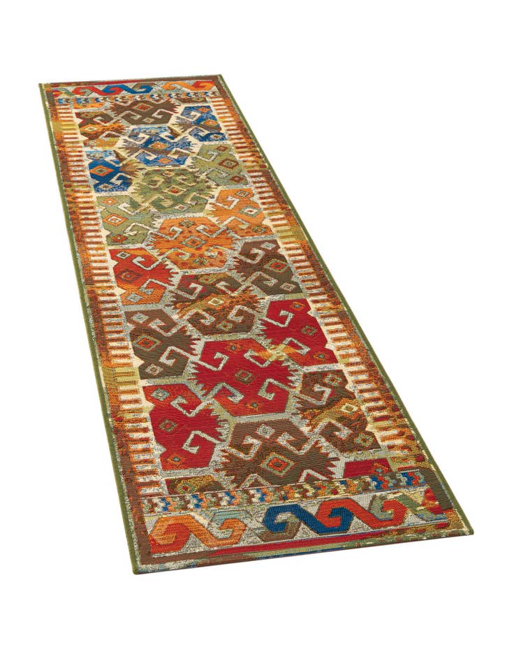 Detail image of  2' x 8'  Washable Southwestern Indoor / Outdoor Runner Rug
