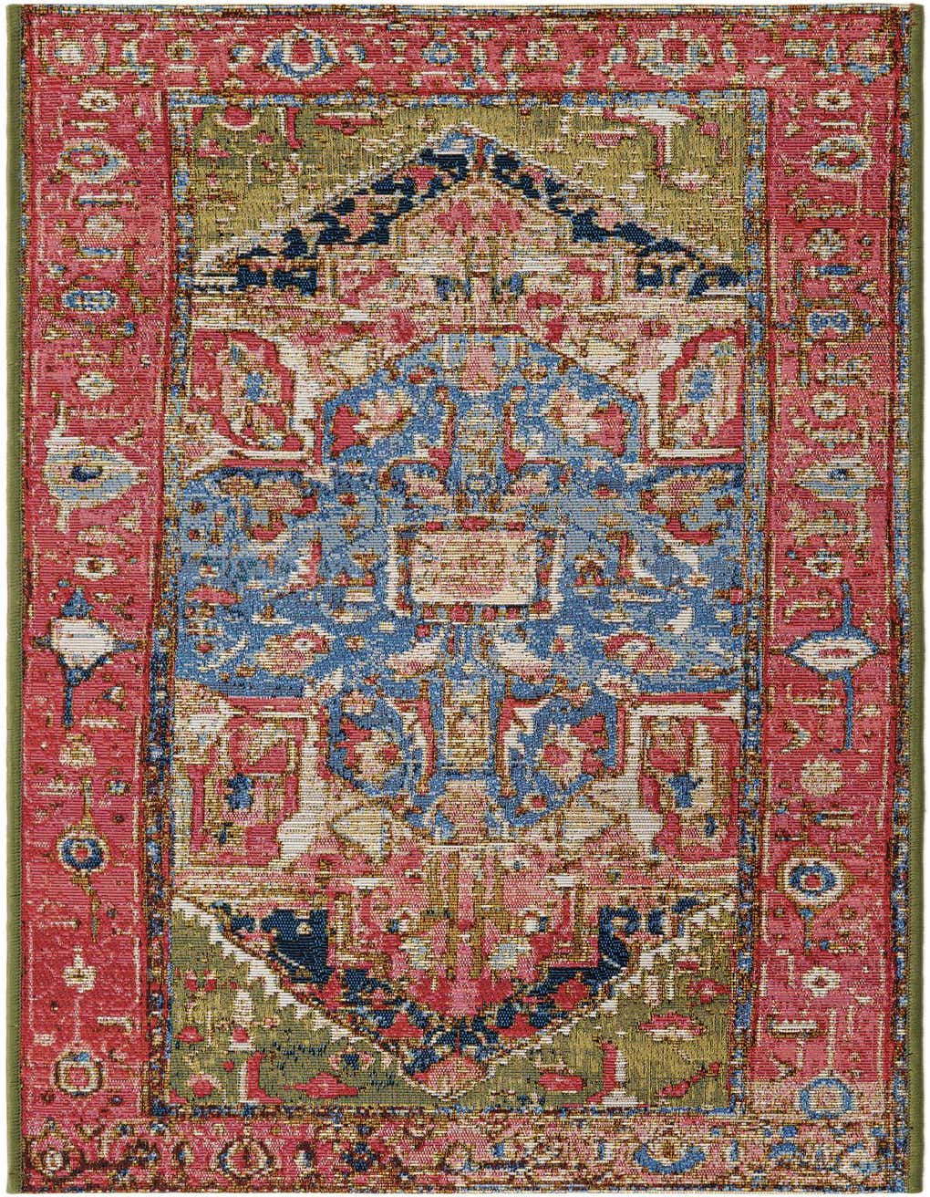 Primary image  2' x 4'  Washable Traditional Indoor / Outdoor Runner Rug