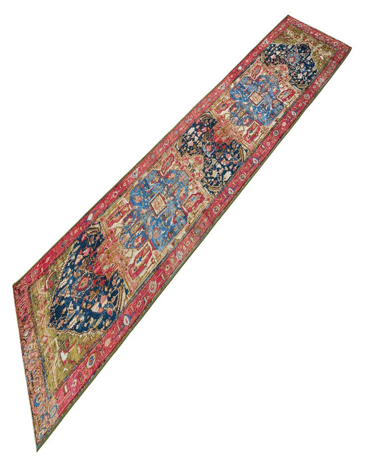 Detail image of  2' 7 x 12'  Washable Traditional Indoor / Outdoor Runner Rug
