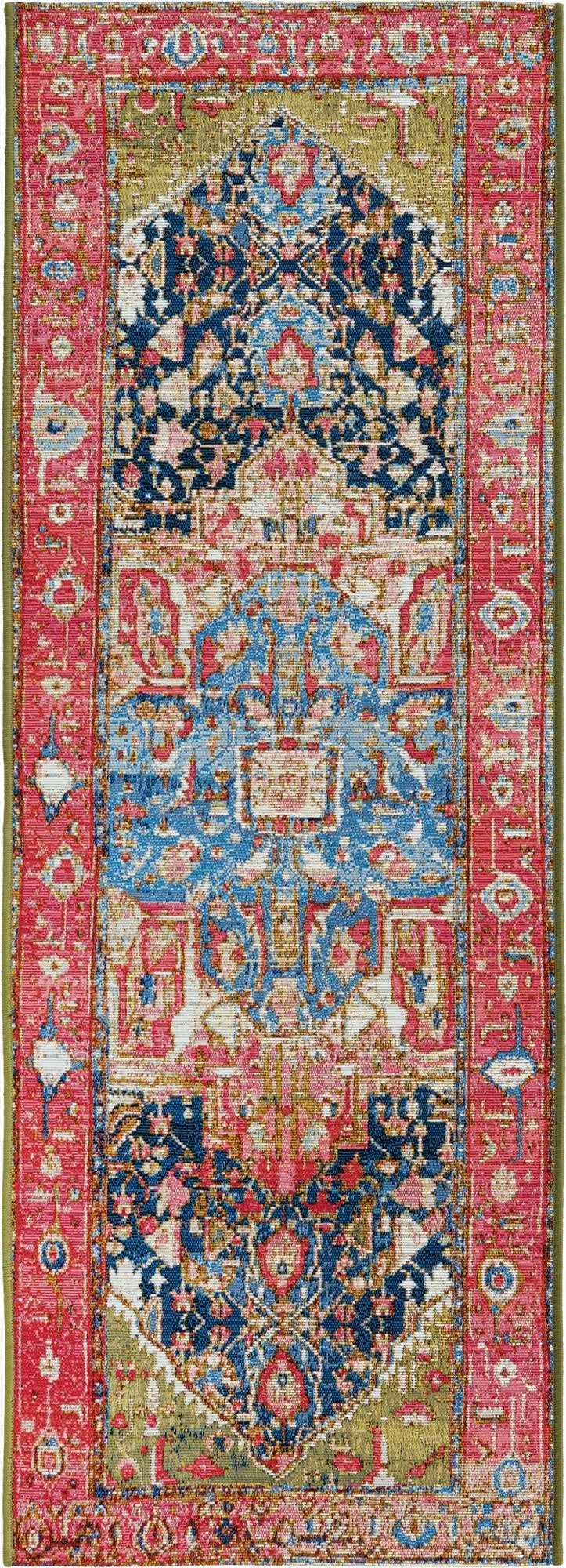  2' x 6'  Washable Traditional Indoor / Outdoor Runner Rug