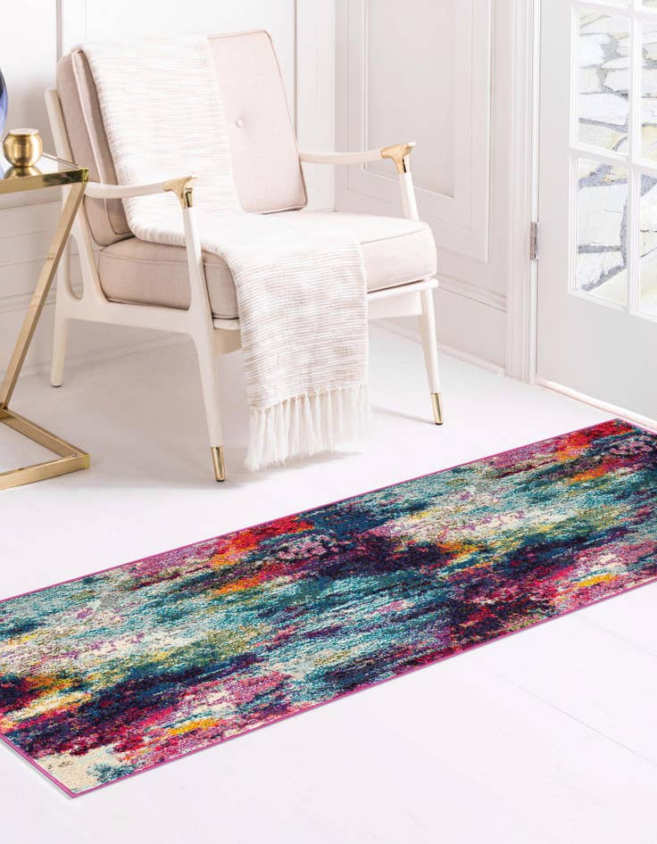 Detail image of  2' x 8'  Washable Theia Runner Rug