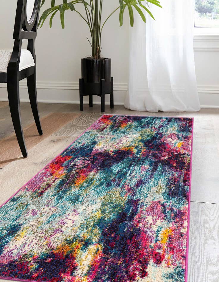 Detail image of  2' x 8'  Washable Theia Runner Rug