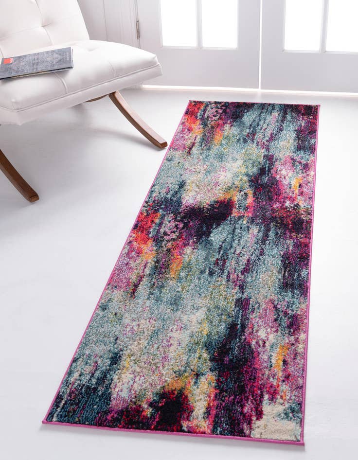 Detail image of  2' x 8'  Washable Theia Runner Rug