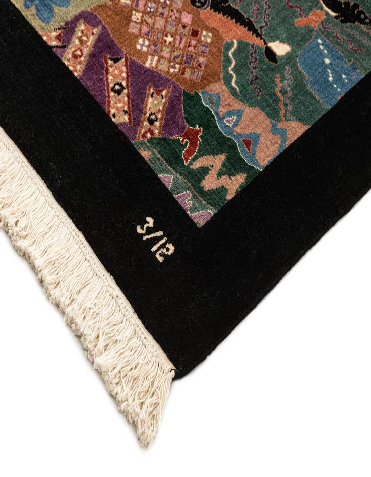 Detail image of  4' 7 x 10' 4  Hand Knotted Tibet Oriental Wool Runner Rug