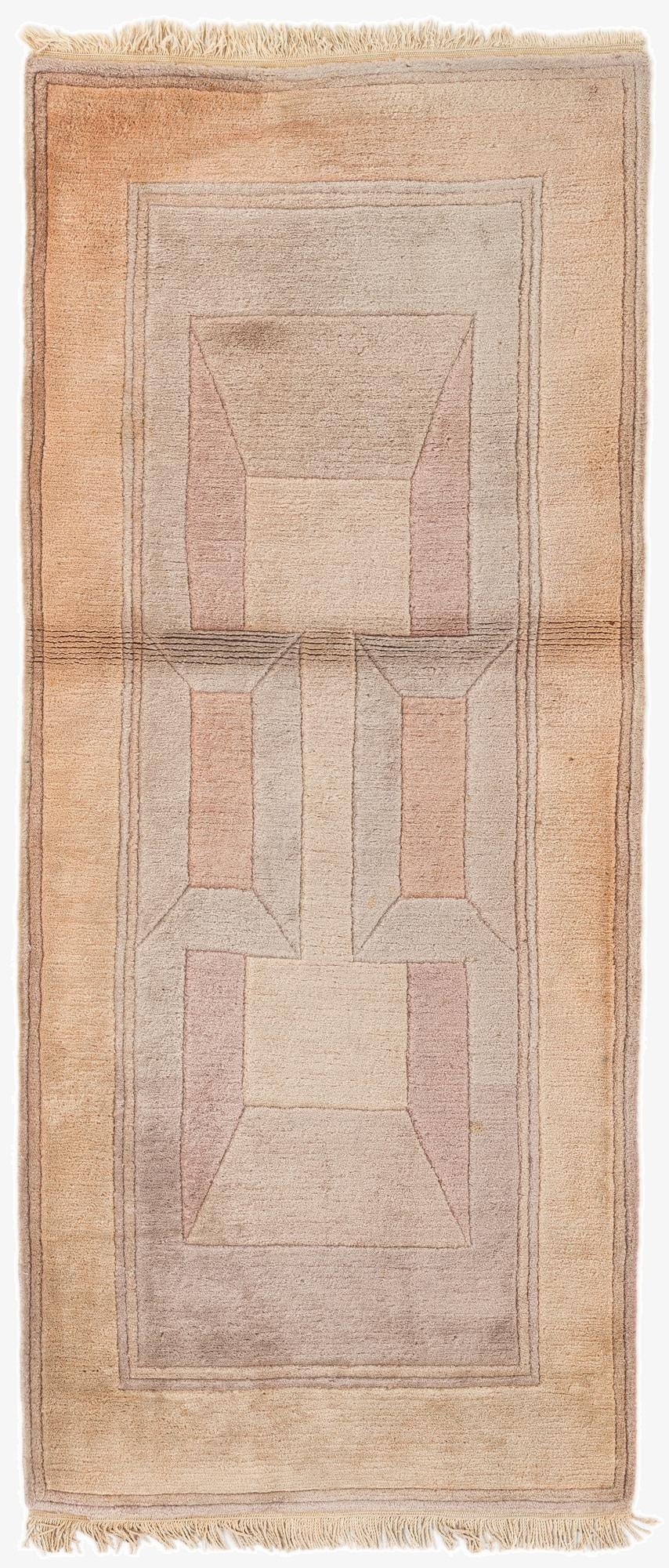  2' 10 x 6' 8  Hand Knotted Tibet Wool Runner Rug