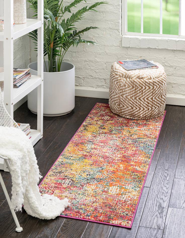 Detail image of  2' x 8'  Washable Vivid Runner Rug
