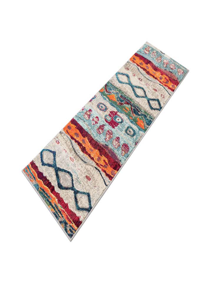 Multicolor 2' x 6' Washable Vivid Runner Rug | Rugs.com