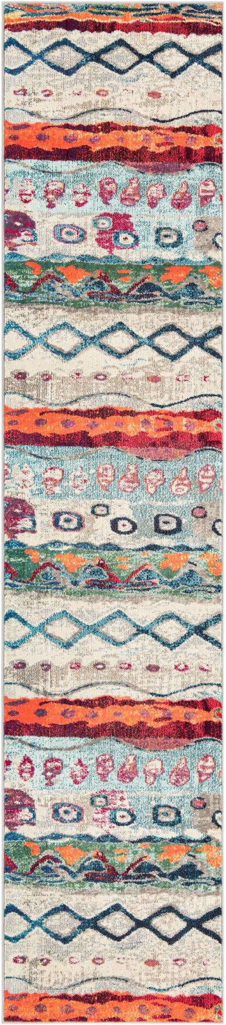  2' 7 x 12'  Washable Vivid Runner Rug