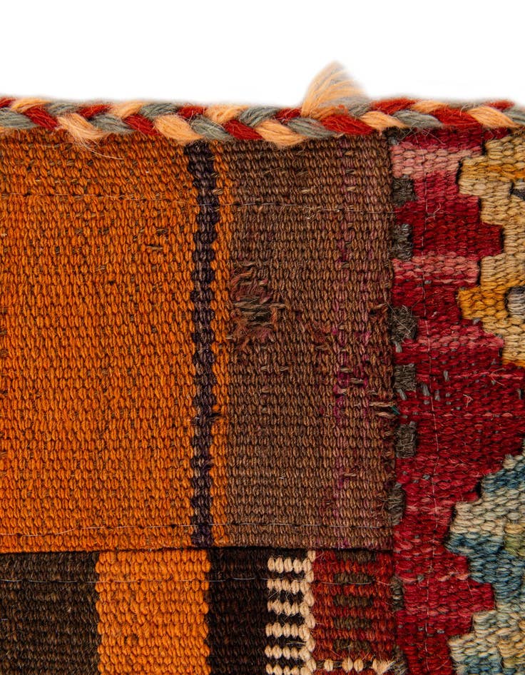 Detail image of  1' 9 x 6' 10  Hand Woven Wall Art Wool Runner Rug