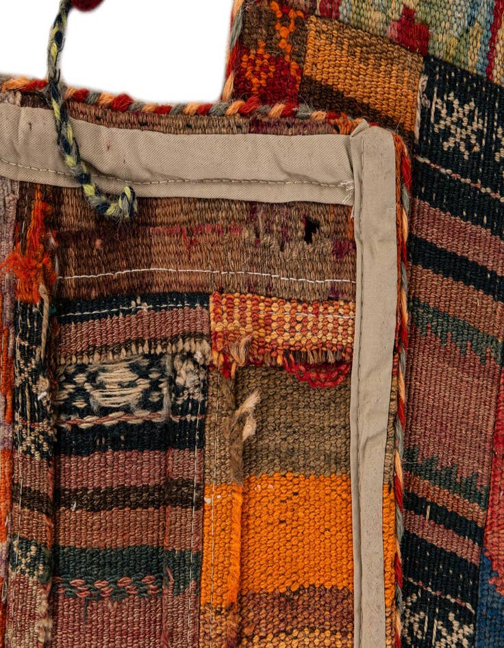 Detail image of  1' 9 x 6' 10  Hand Woven Wall Art Wool Runner Rug