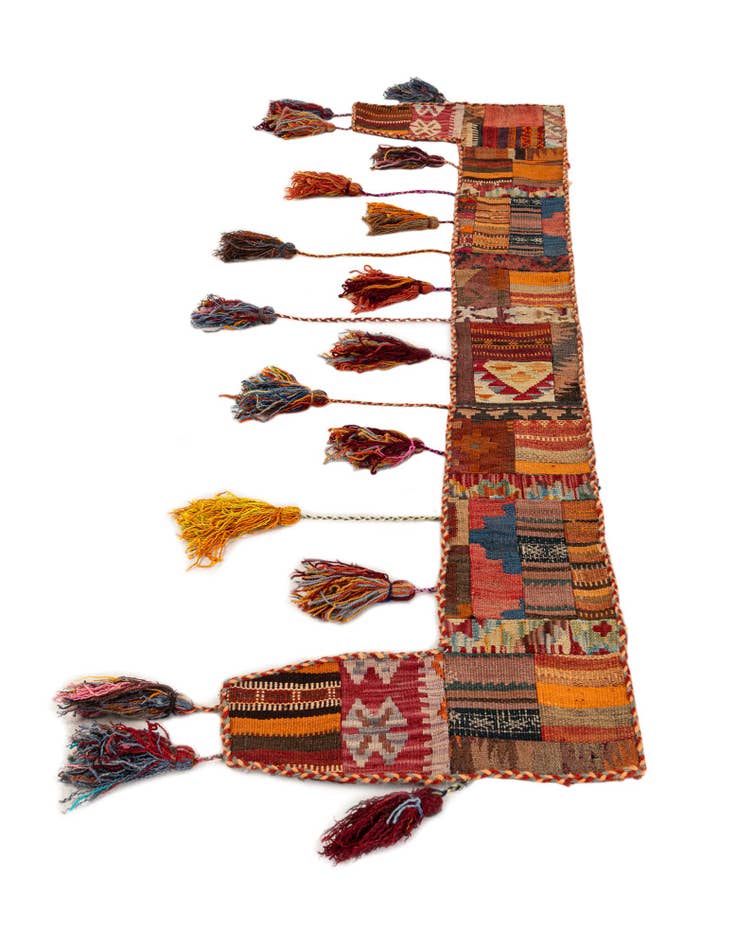 Detail image of  1' 9 x 6' 10  Hand Woven Wall Art Wool Runner Rug