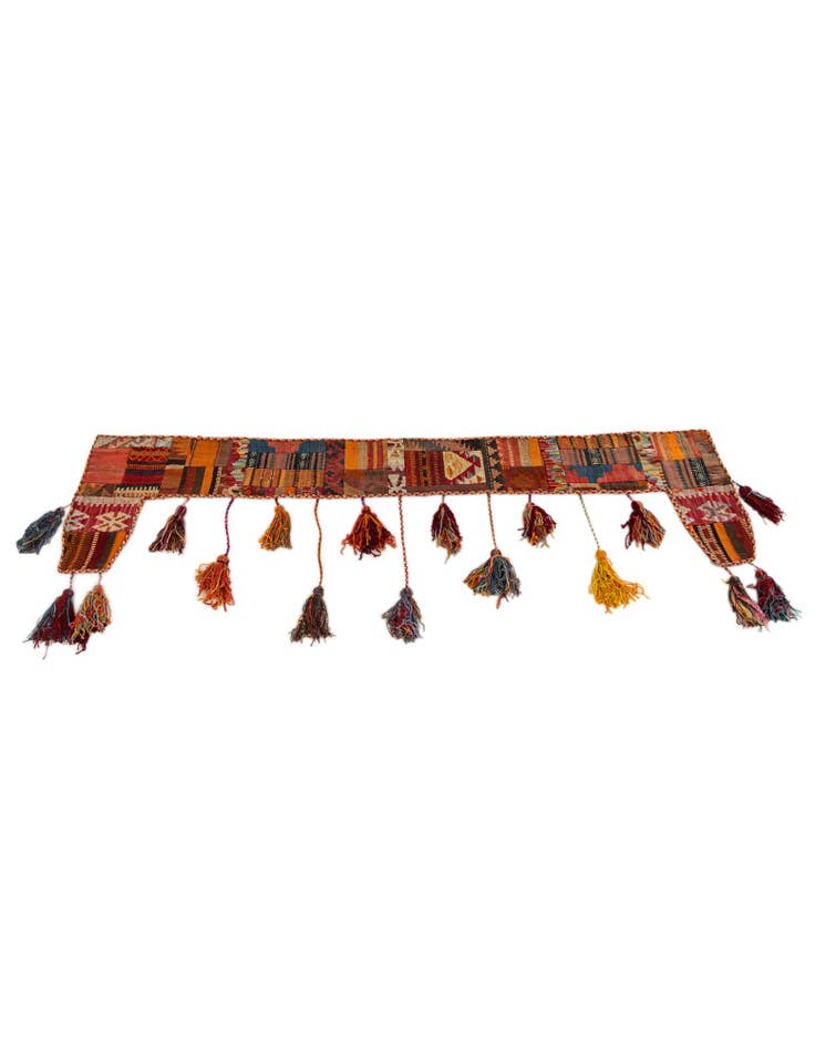 Detail image of  1' 9 x 6' 10  Hand Woven Wall Art Wool Runner Rug