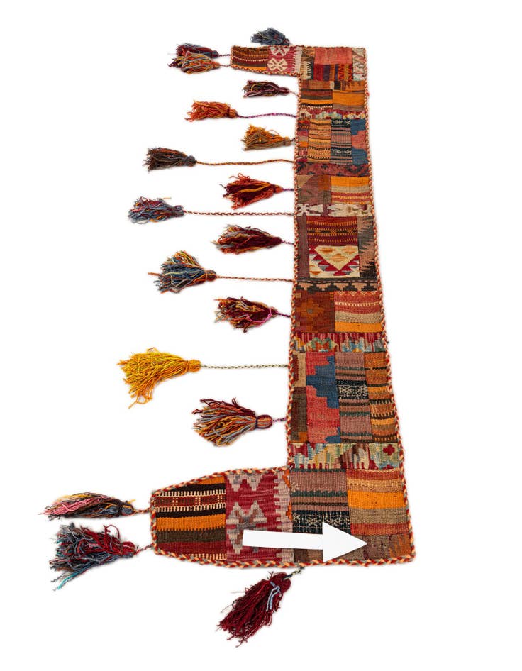 Detail image of  1' 9 x 6' 10  Hand Woven Wall Art Wool Runner Rug