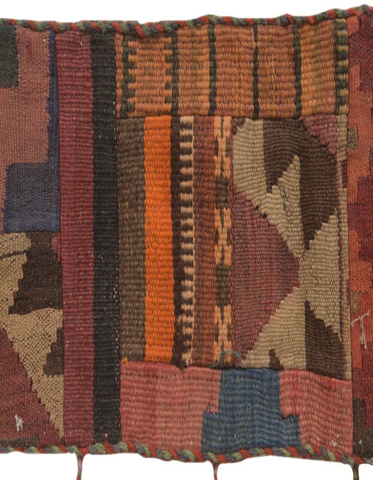 Detail image of 1' 9 x 6' 10 Hand Woven Wall Art Wool Runner Rug