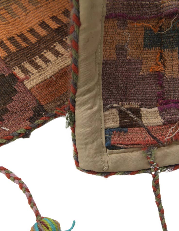 Detail image of 1' 9 x 6' 10 Hand Woven Wall Art Wool Runner Rug