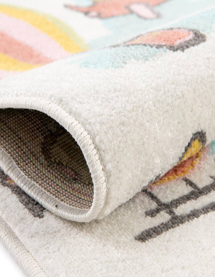 Detail image of  2' 2 x 6' Airplanes Whimsy Kids Runner Rug