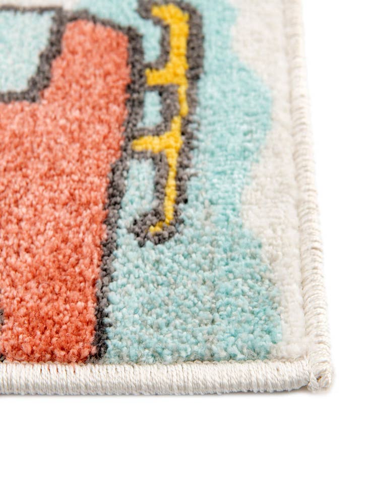 Detail image of  2' 2 x 6' Airplanes Whimsy Kids Runner Rug