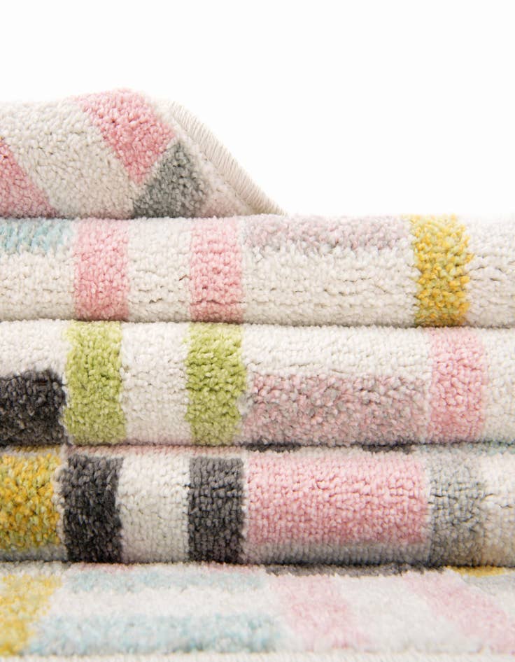 Detail image of  2' 2 x 6' Checkered Whimsy Kids Runner Rug