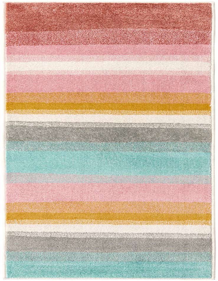 Primary image  2' 2 x 6' Rainbow Stripes Whimsy Kids Runner Rug