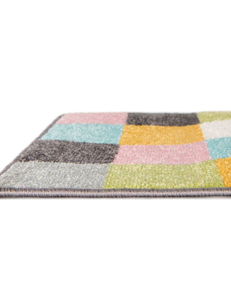Detail image of  2' 2 x 3' 11 Checkered Whimsy Kids Runner Rug