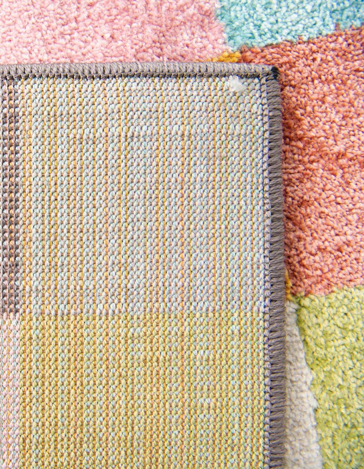 Detail image of  2' 2 x 3' 11 Checkered Whimsy Kids Runner Rug