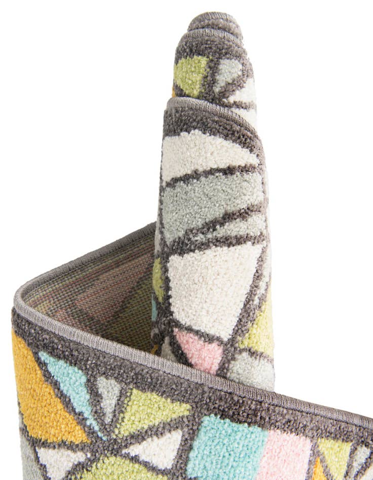 Detail image of  2' 2 x 5' 1 Stained Glass Whimsy Kids Runner Rug