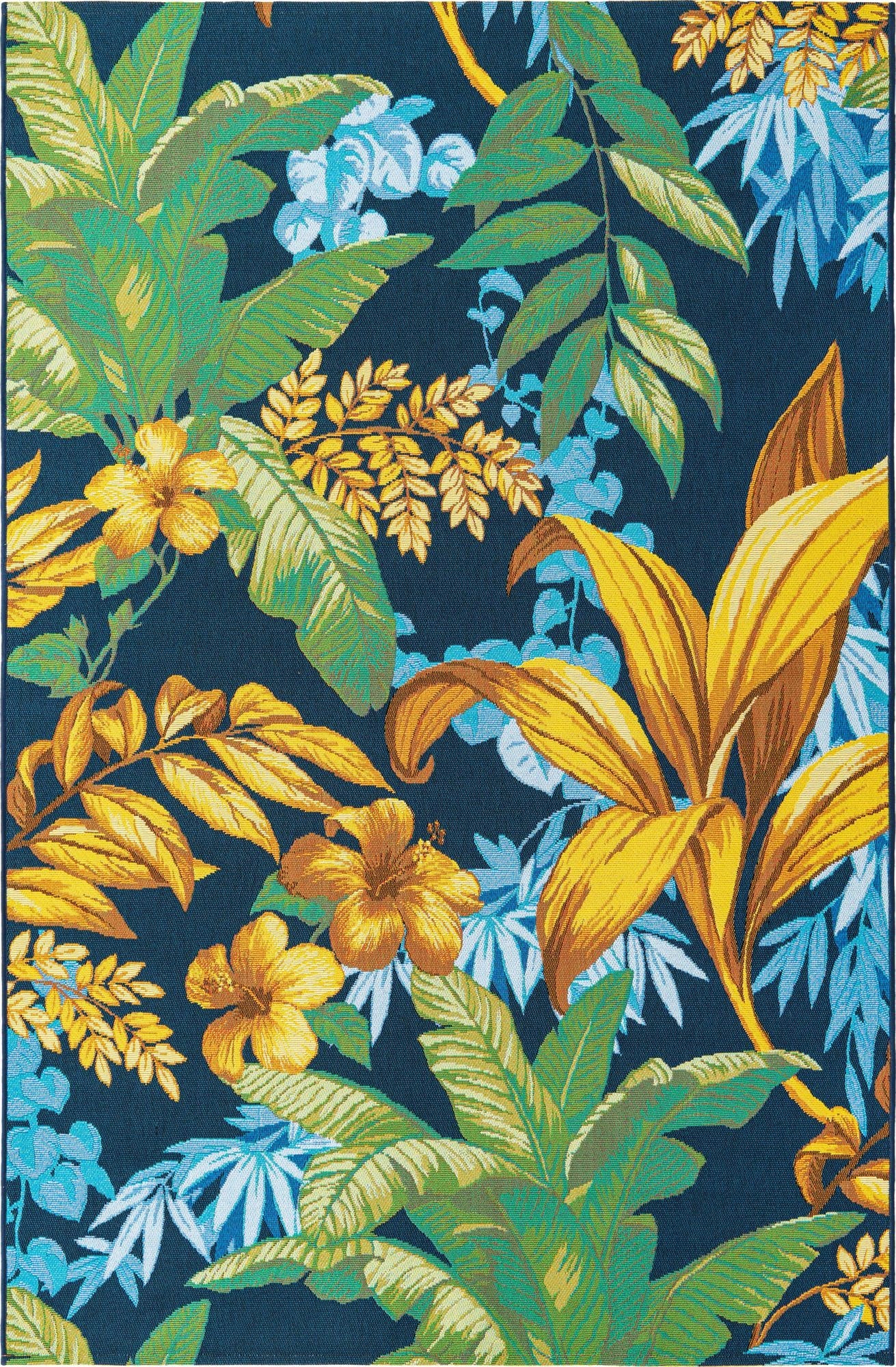  1' 4 x 1' 4  Washable Botanical Indoor / Outdoor Sample Rug