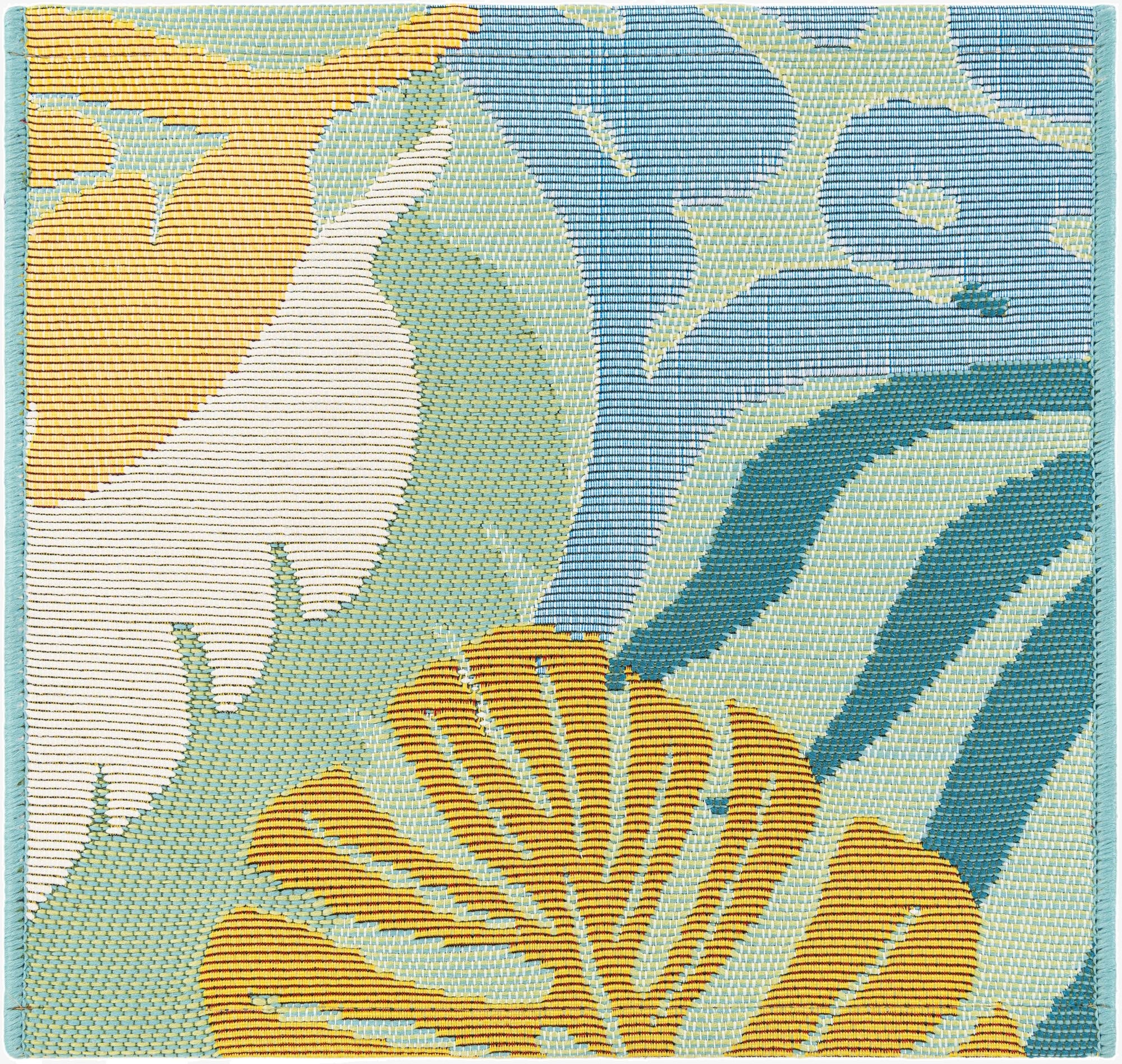  1' 4 x 1' 4  Washable Botanical Indoor / Outdoor Sample Rug