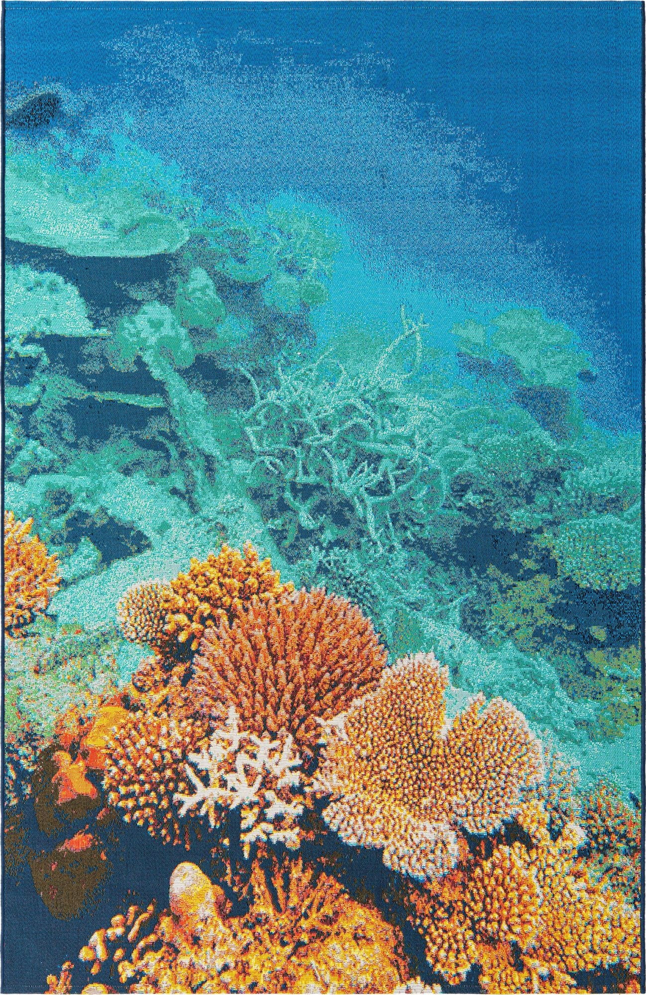  1' 4 x 1' 4  Washable Coastal Indoor / Outdoor Sample Rug