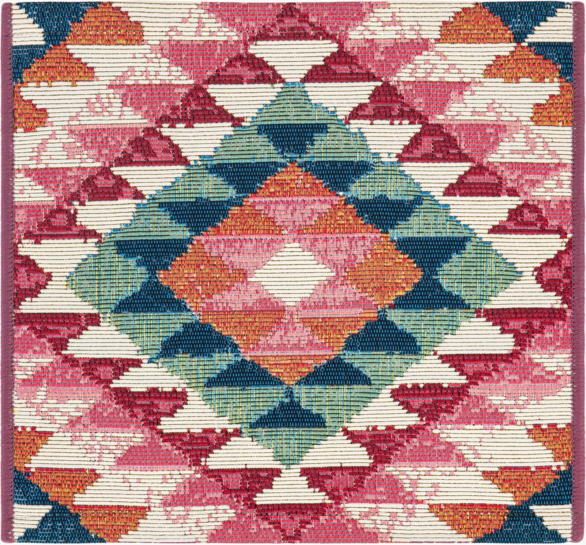  1' 4 x 1' 4  Washable Southwestern Indoor / Outdoor Sample Rug