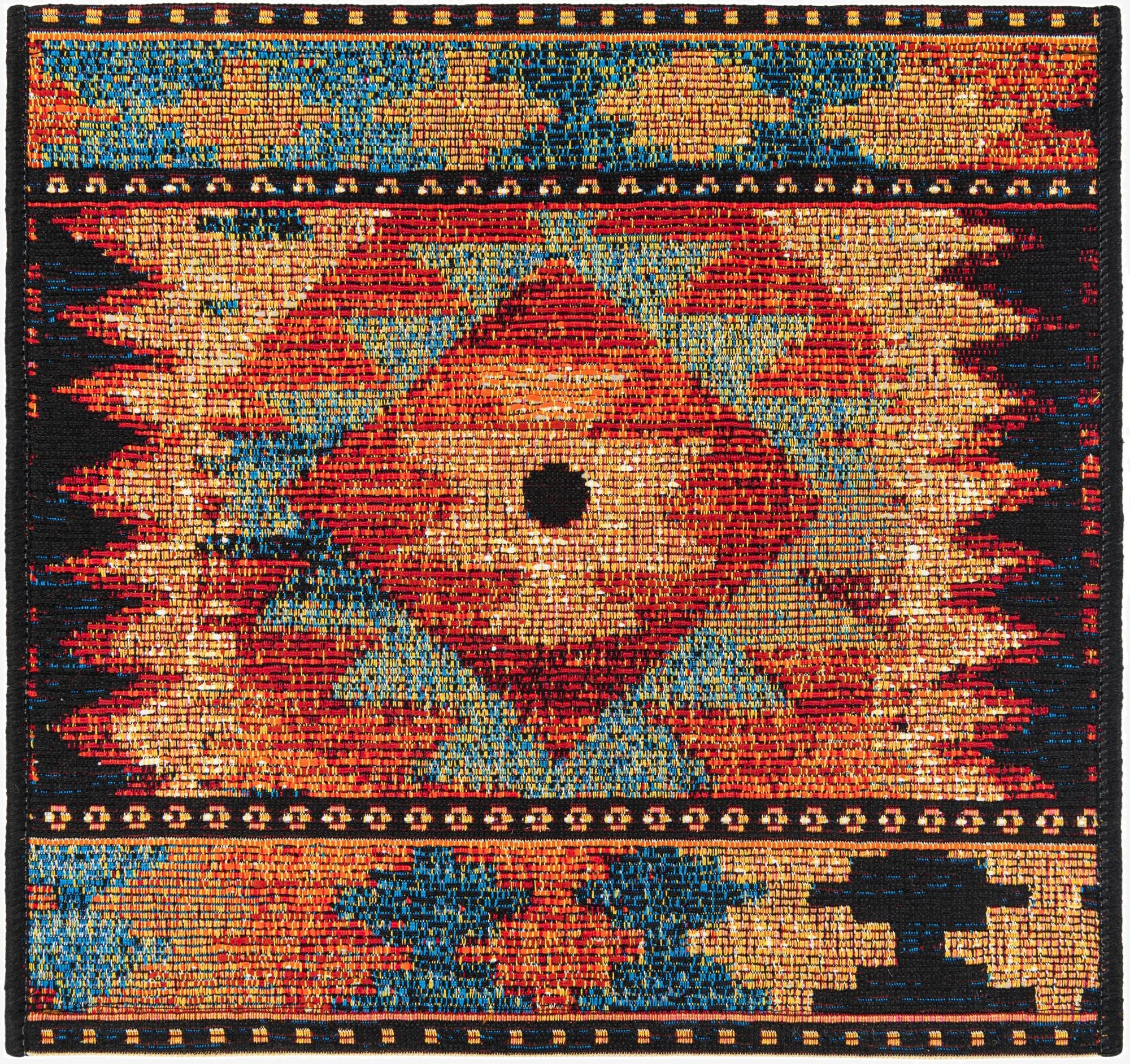  1' 4 x 1' 4  Washable Tribal Indoor / Outdoor Sample Rug