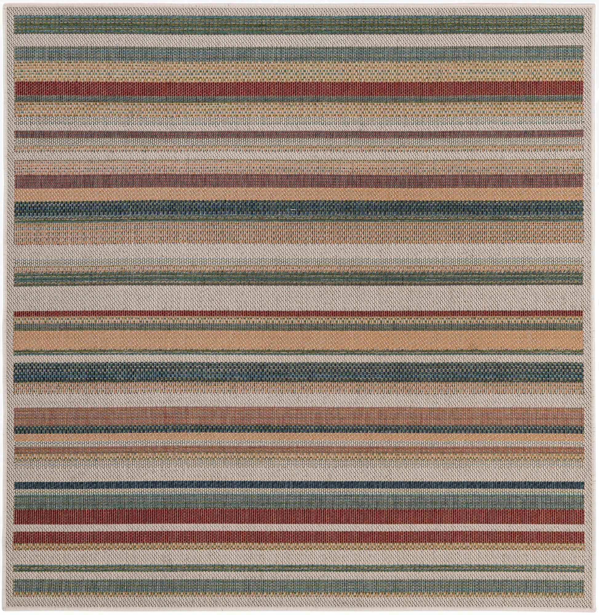  6' x 6'  Washable Baja Indoor / Outdoor Square Rug