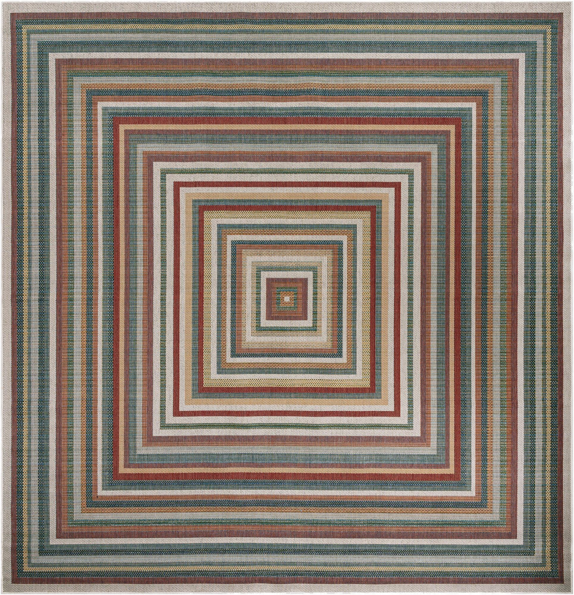  12' x 12'  Washable Baja Indoor / Outdoor Square Rug