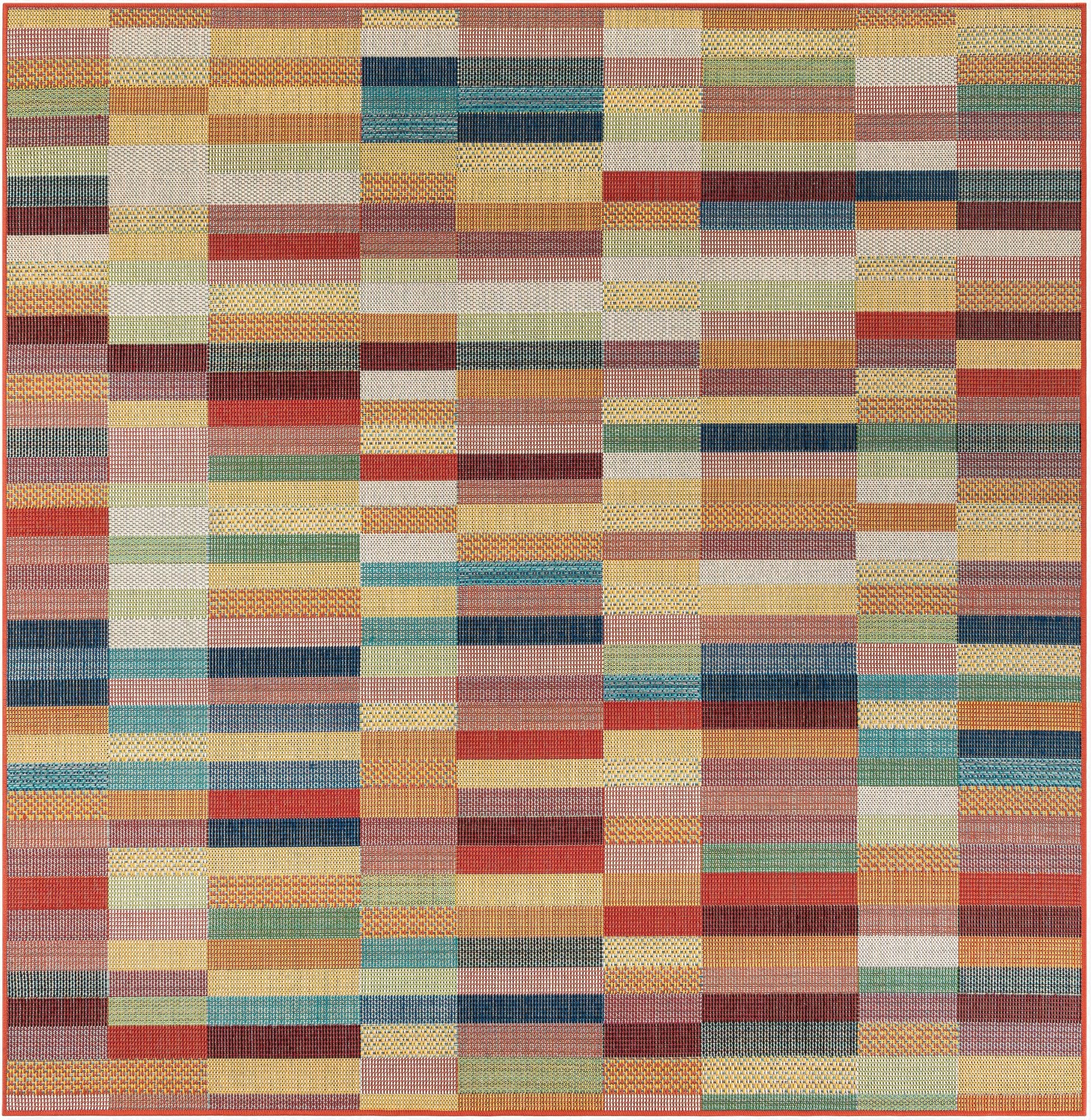 Primary image  7' 10 x 7' 10  Washable Baja Indoor / Outdoor Square Rug