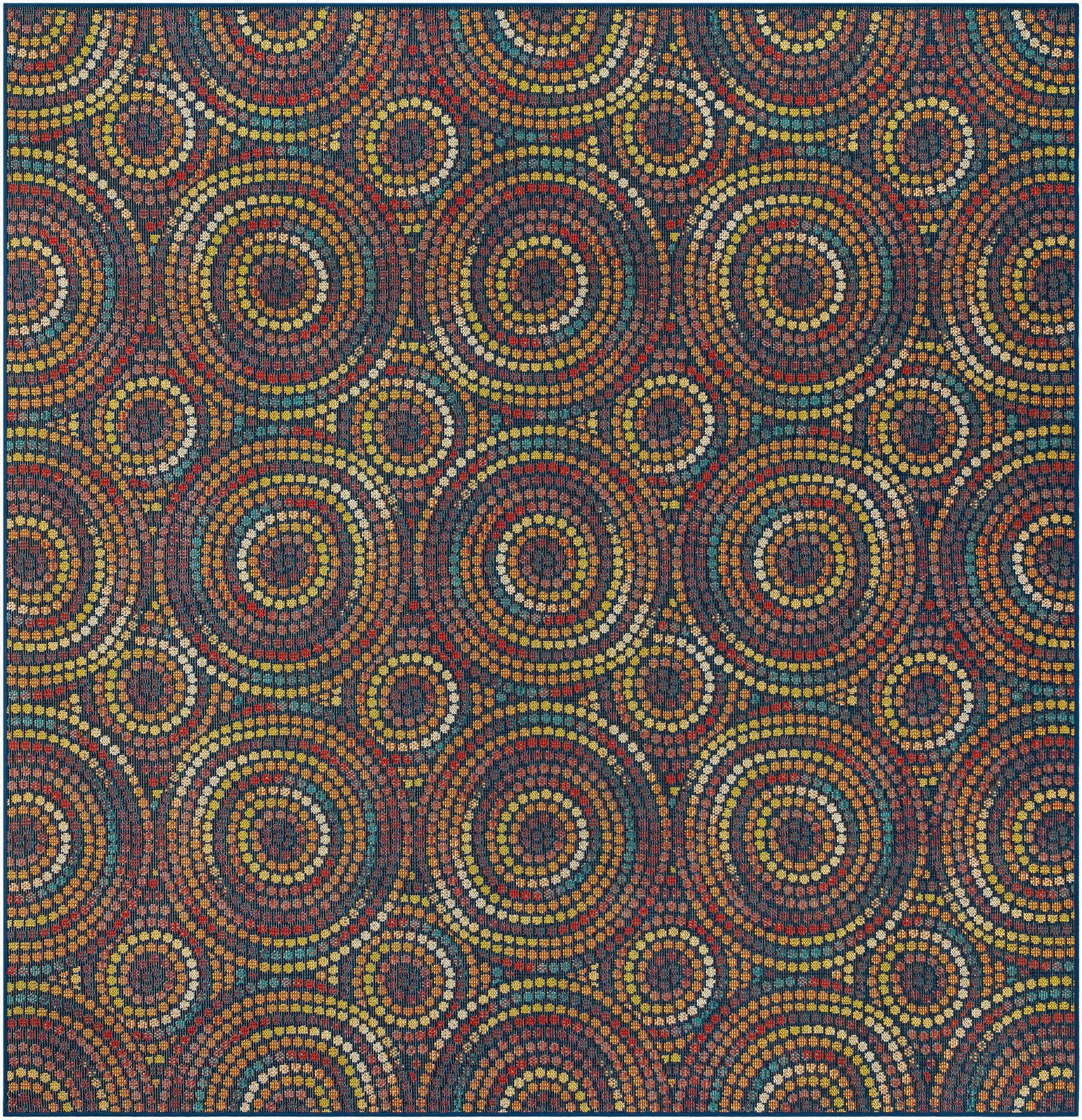  10' x 10'  Washable Baja Indoor / Outdoor Square Rug