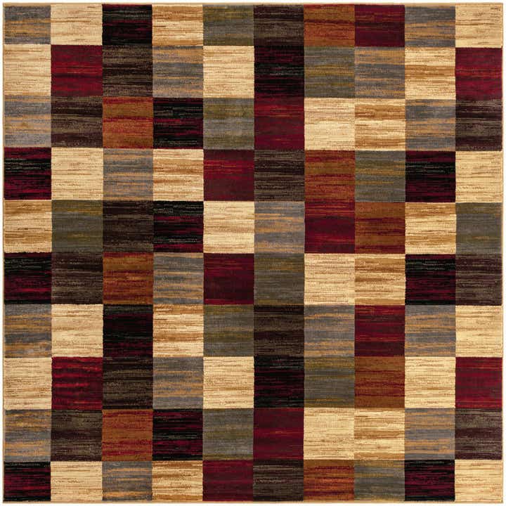 Multicolor 8' x 8' Cafe Square Rug | Rugs.com