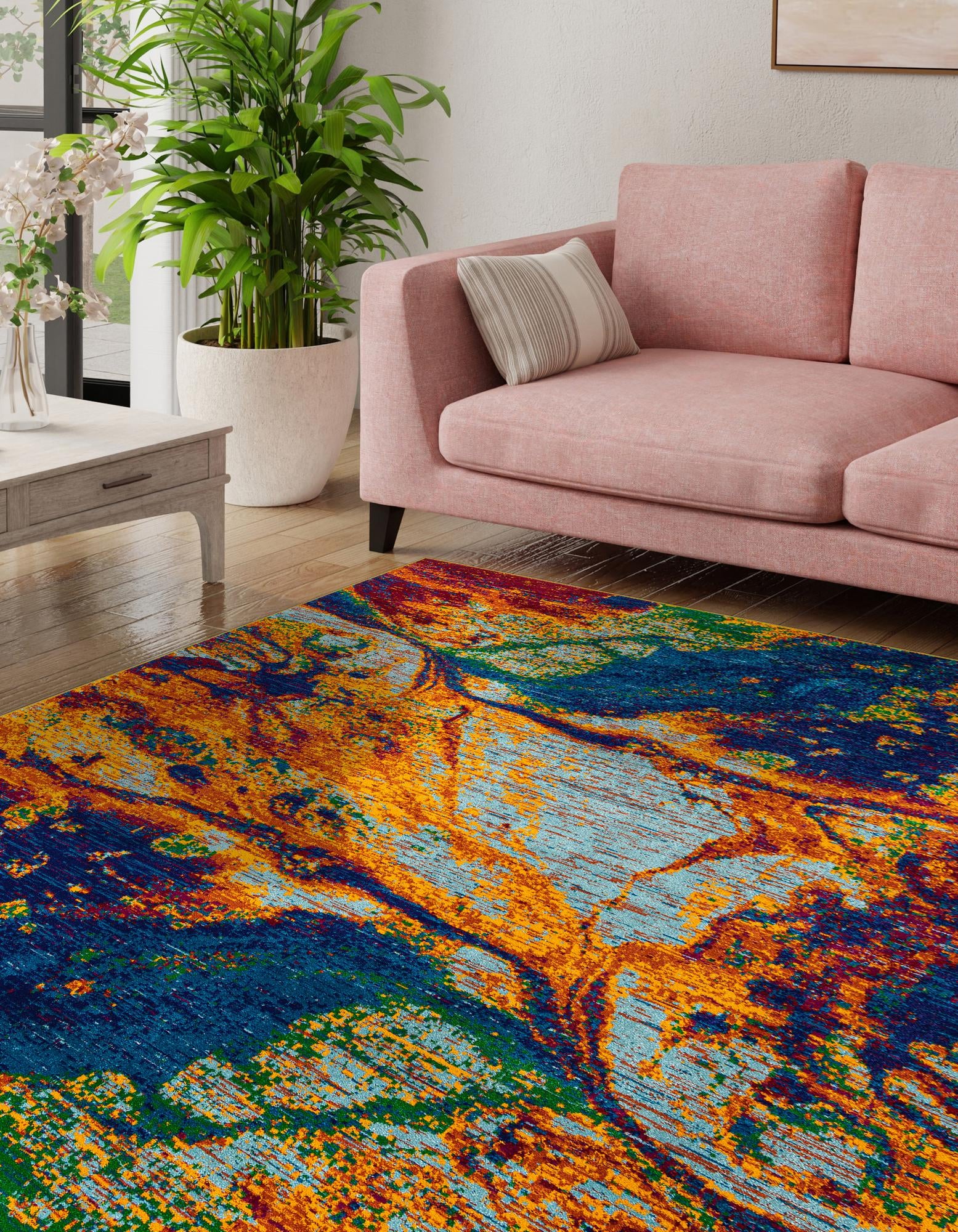 Multicolor 10' x 10' Calypso Square Rug | Rugs.com