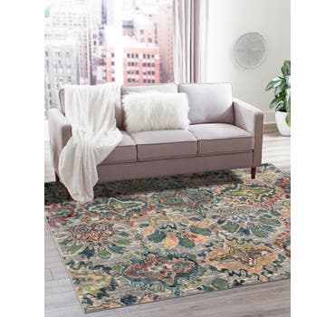 Multicolor 10' 2 x 10' 2 Charleston Square Rug | Rugs.com