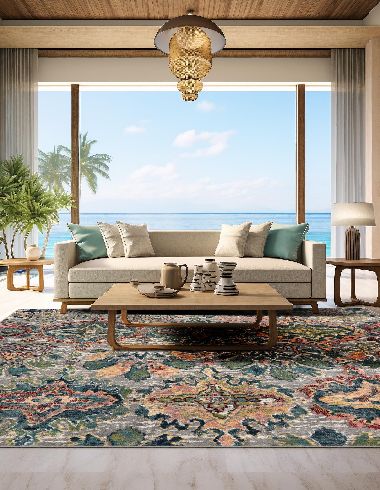 Multicolor 10' 2 x 10' 2 Charleston Square Rug | Rugs.com