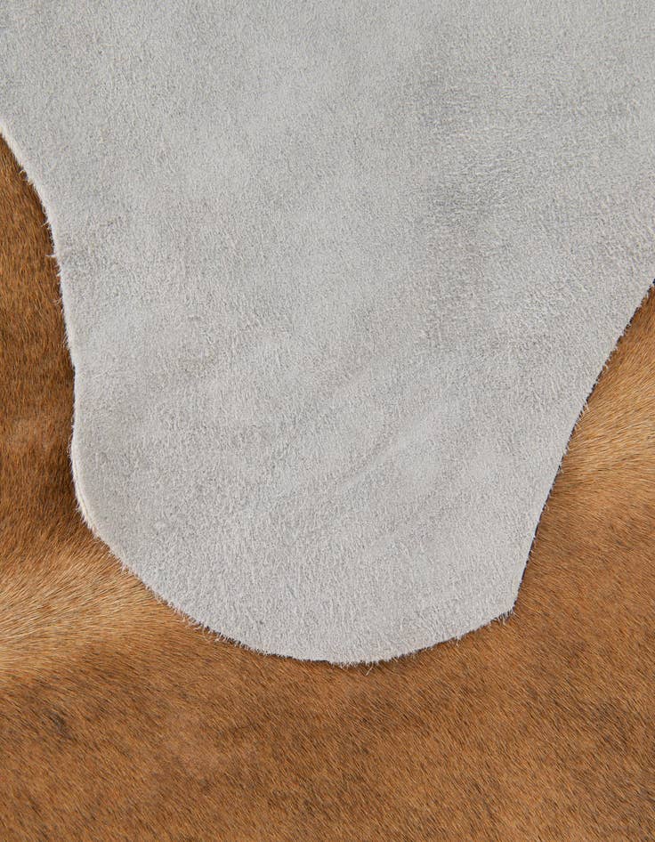 Detail image of  6' 2 x 6' 6 Cowhide Leather Square Rug