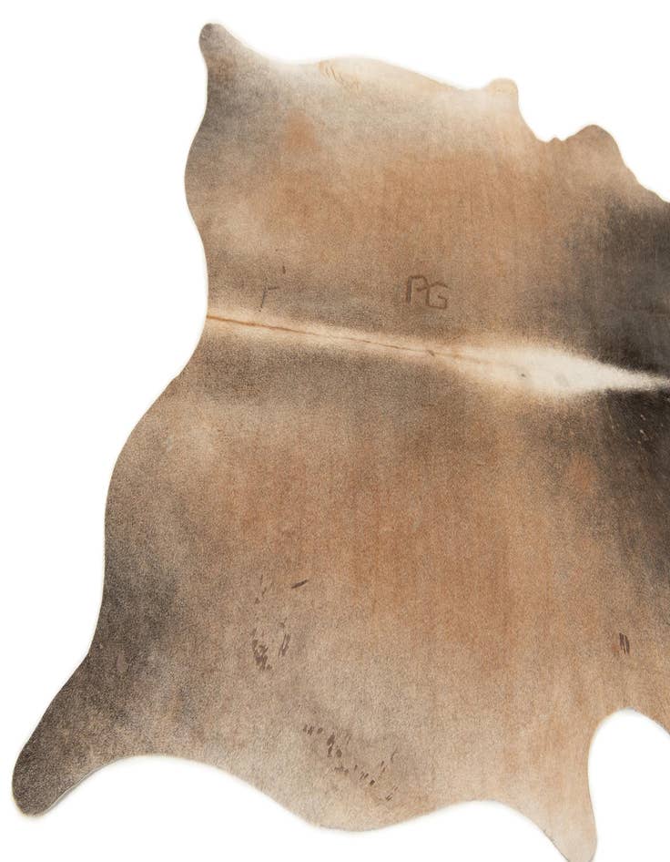 Detail image of  5' 2 x 5' 6 Cowhide Leather Square Rug