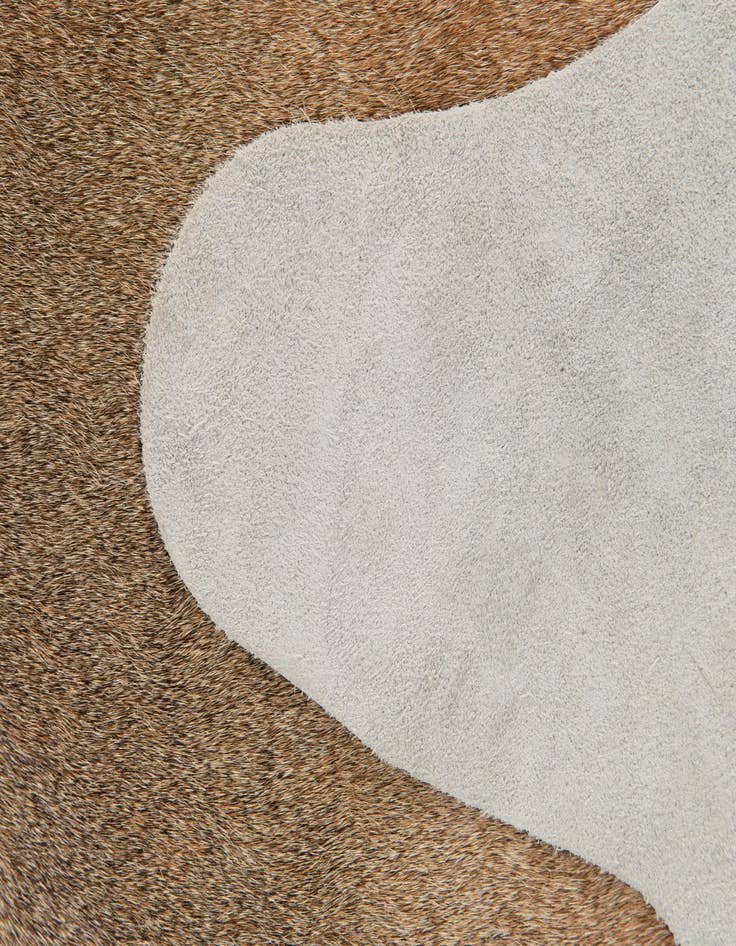 Detail image of  5' 2 x 5' 6 Cowhide Leather Square Rug