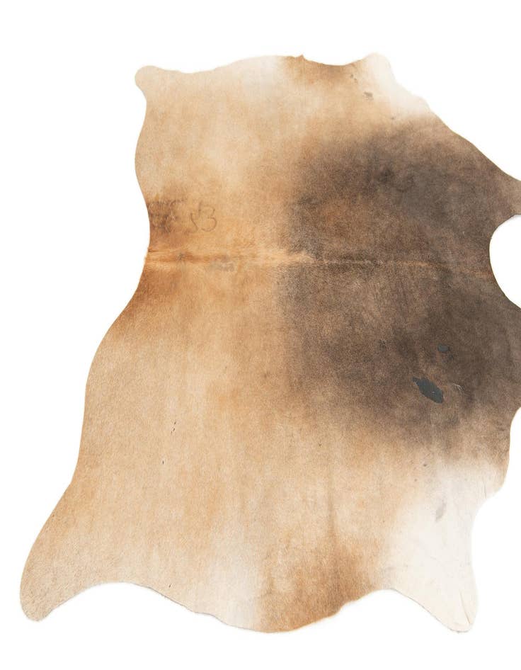 Detail image of  4' 4 x 4' 9 Cowhide Leather Square Rug