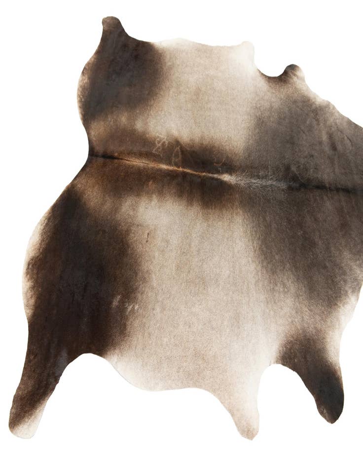 Detail image of  5' 8 x 6' 2 Cowhide Leather Square Rug