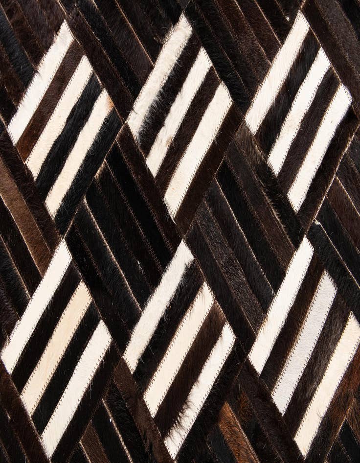 Detail image of  6' x 6' 7 Cowhide Stocks Square Rug
