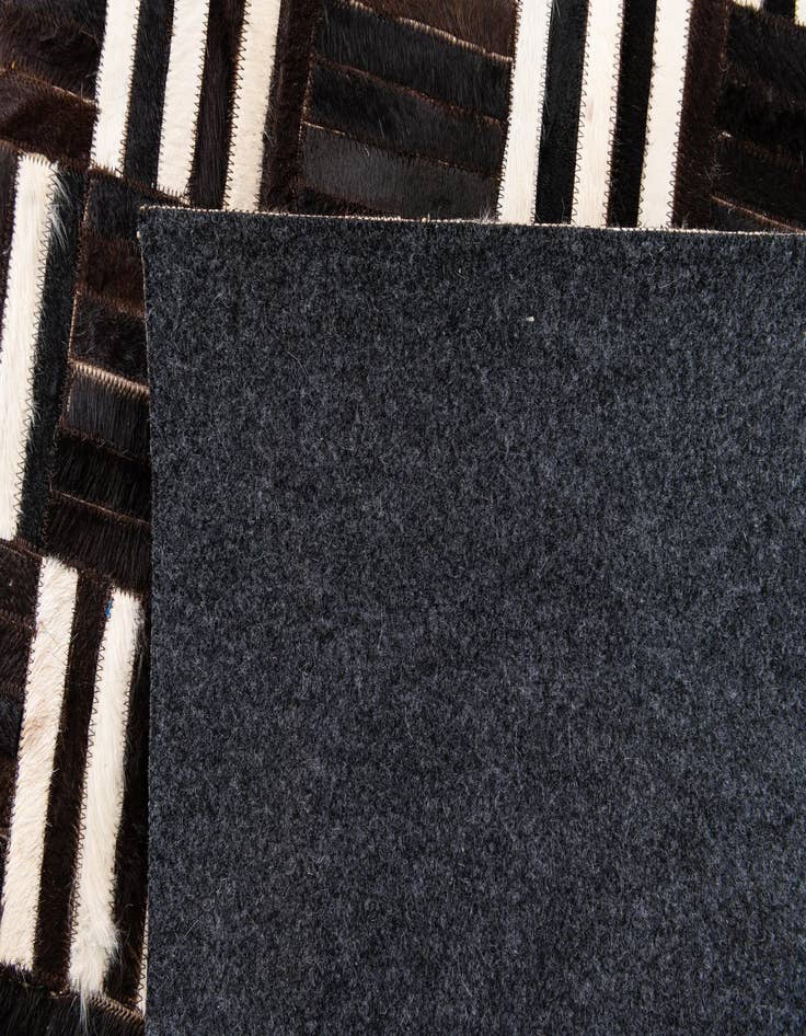 Detail image of  6' x 6' 7 Cowhide Stocks Square Rug