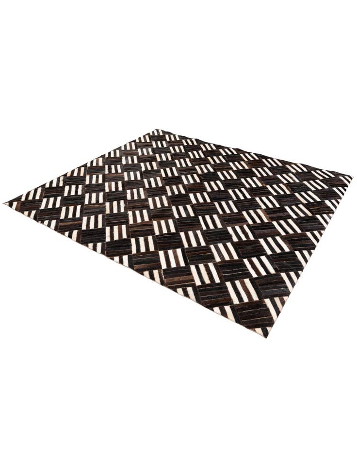 Detail image of  5' 11 x 6' 7 Cowhide Stocks Square Rug